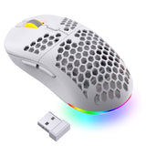 Wireless Ambidextrous Honeycomb Shell Gaming Mouse  -hide-