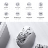 Wireless Ambidextrous White Gaming Mouse