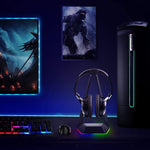 Gaming Headset RGB Holder with Wireless Charger -hide-
