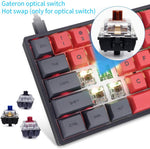 60% Mechanical Keyboard, RGB LED Backlit Wired Gaming Keyboard 