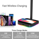 RGB Headphone Stand Wireless Charger & USB Port
