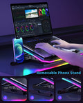 Laptop Cooler Pad RGB Lights with 6 Cooling Fans