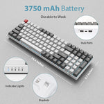 Wireless Mechanical Keyboard Bluetooth 5.1 Hot Swappable Gateron Brown Switch