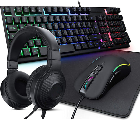 Wired RGB Backlit Gaming Keyboard and Mouse -hide-