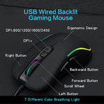 Wired RGB Backlit Gaming Keyboard and Mouse