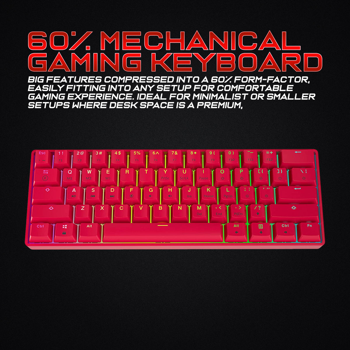 Red TKL Gaming Keyboard Online | Gamer Peripherals
