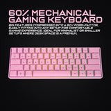 Pink TKL Keyboard for Gaming