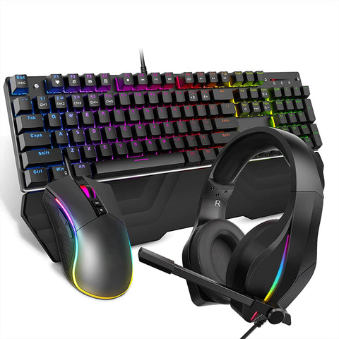 3-in-1 Mechanical Keyboard Mouse and Headset Bundle -hide-