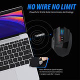 Pro Wireless MMO & FPS Gaming Mouse Optical Sensor